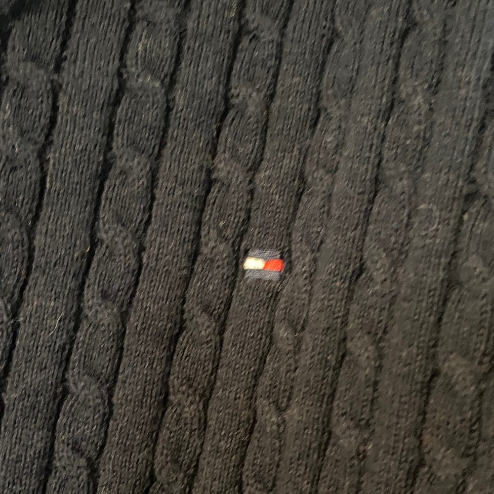 Tommy Hilfiger Blue V-Neck Sweater - Picture 3 of 4